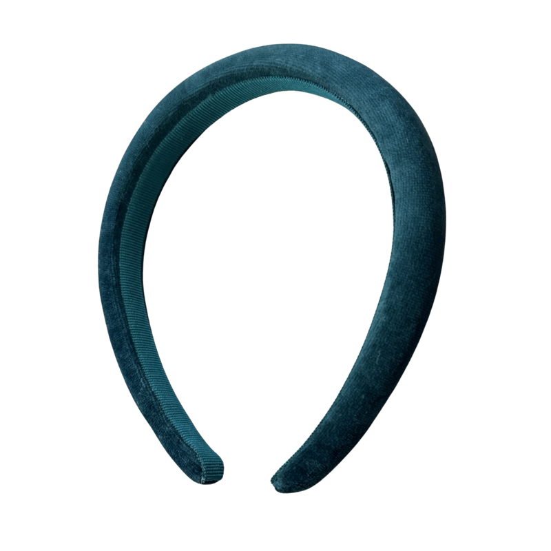 Peacock Blue Velvet Headband