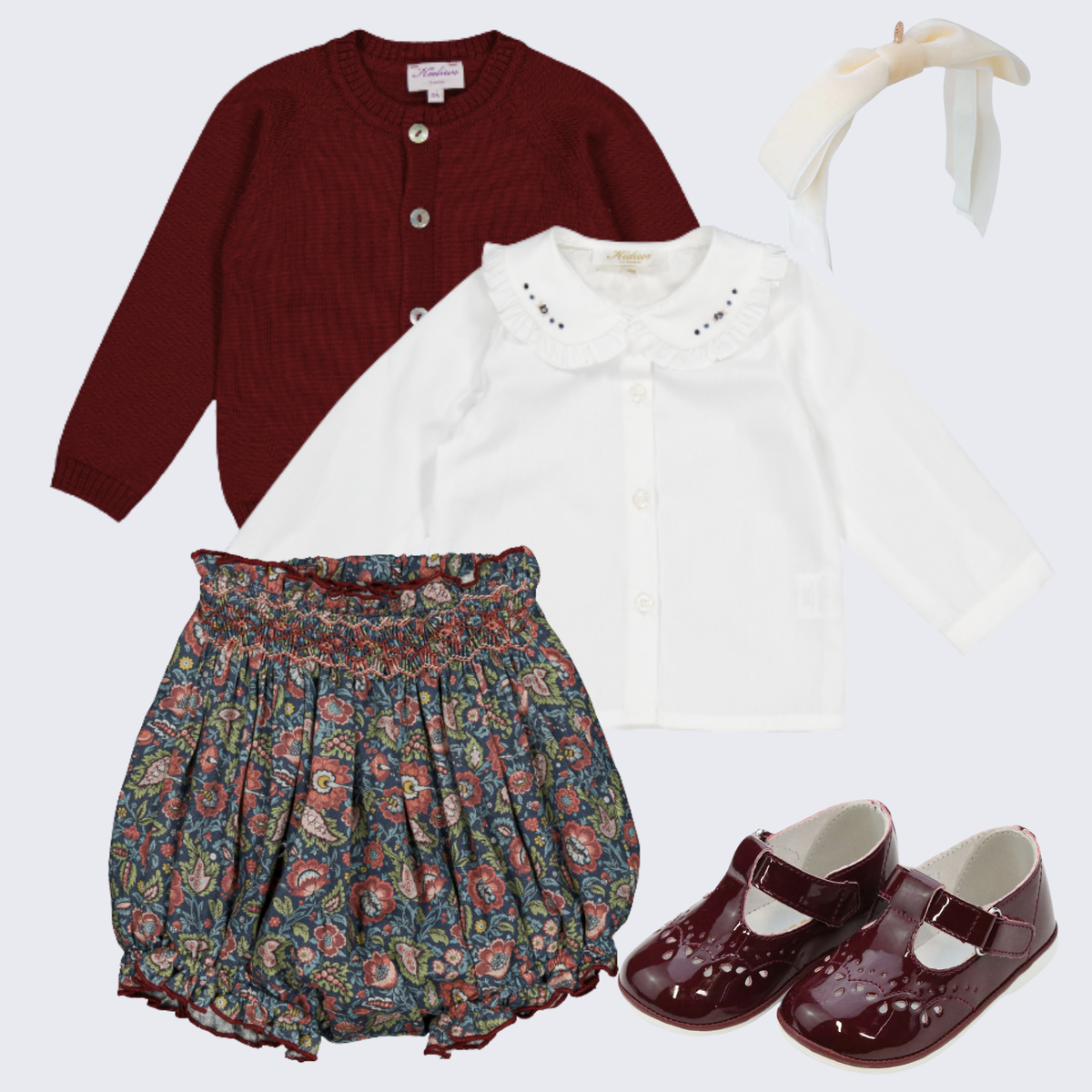 THE PETITE CACHEMIRE | Baby Girl Winter Paisley Ensemble