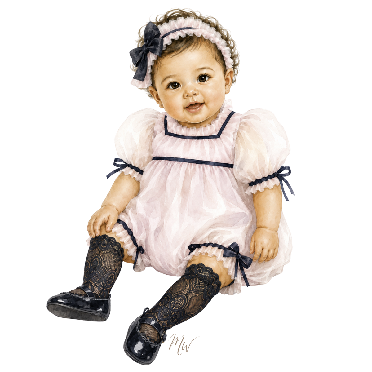 THE PIROUETTE NOIRE PETAL PINK | Baby Girl Tulle Romper Ensemble | Nº 3 Baby & Child