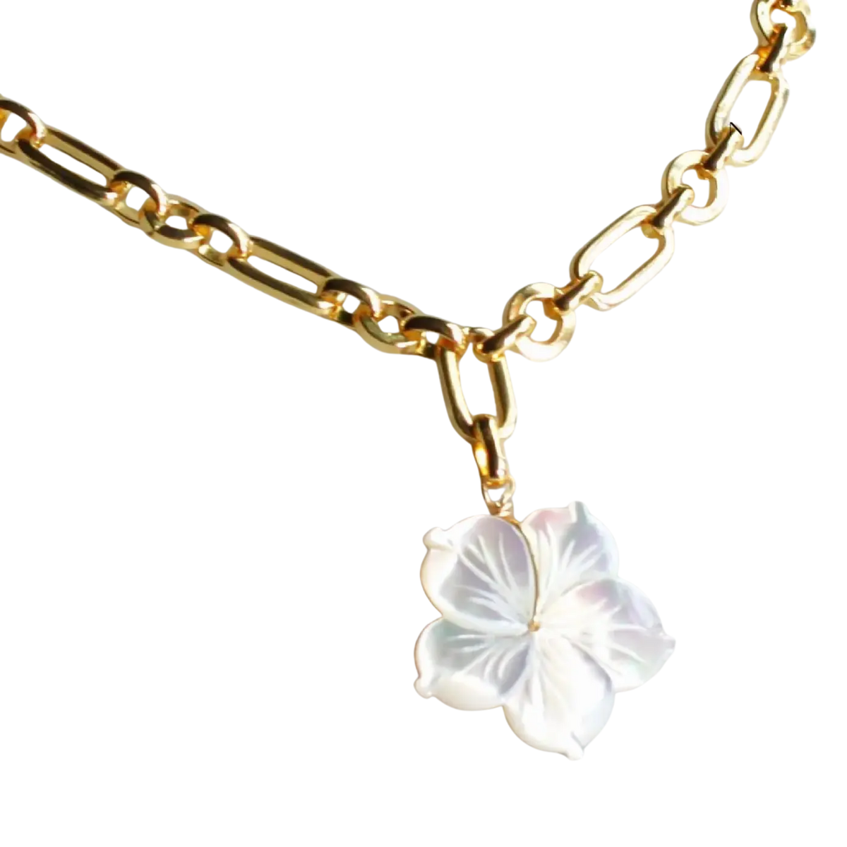 THE PLUMERIA | Woman Mother-of-Pearl Pendant Necklace