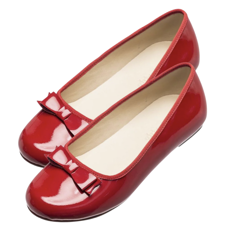 Red Patent Camille Flats