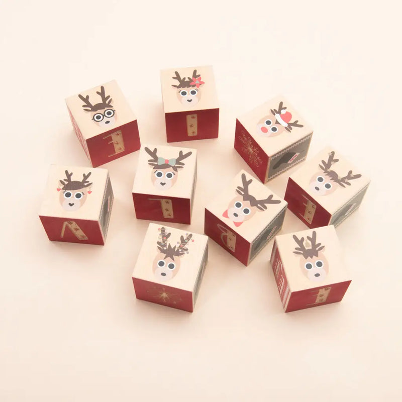 Reindeer Wood Block Set