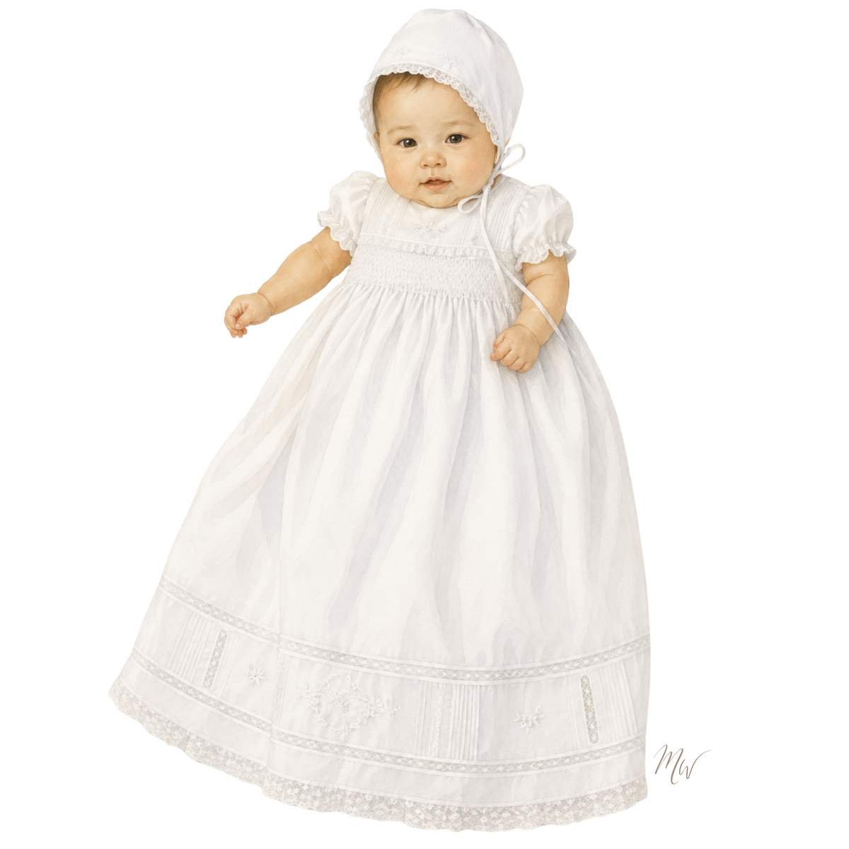 THE SACRED PEARL | Newborn Girl Christening Gown Ensemble | Nº 3 Baby & Child