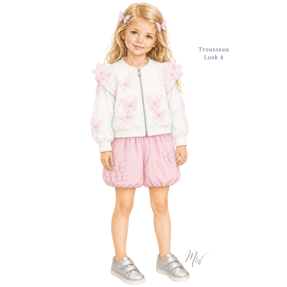 THE SAKURA BUTTERFLY | Girl Pink & Lavender Trousseau