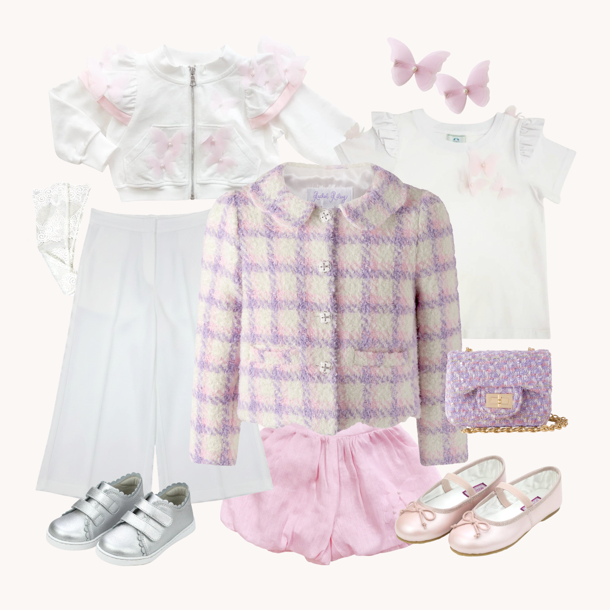 THE SAKURA BUTTERFLY | Girl Pink & Lavender Trousseau