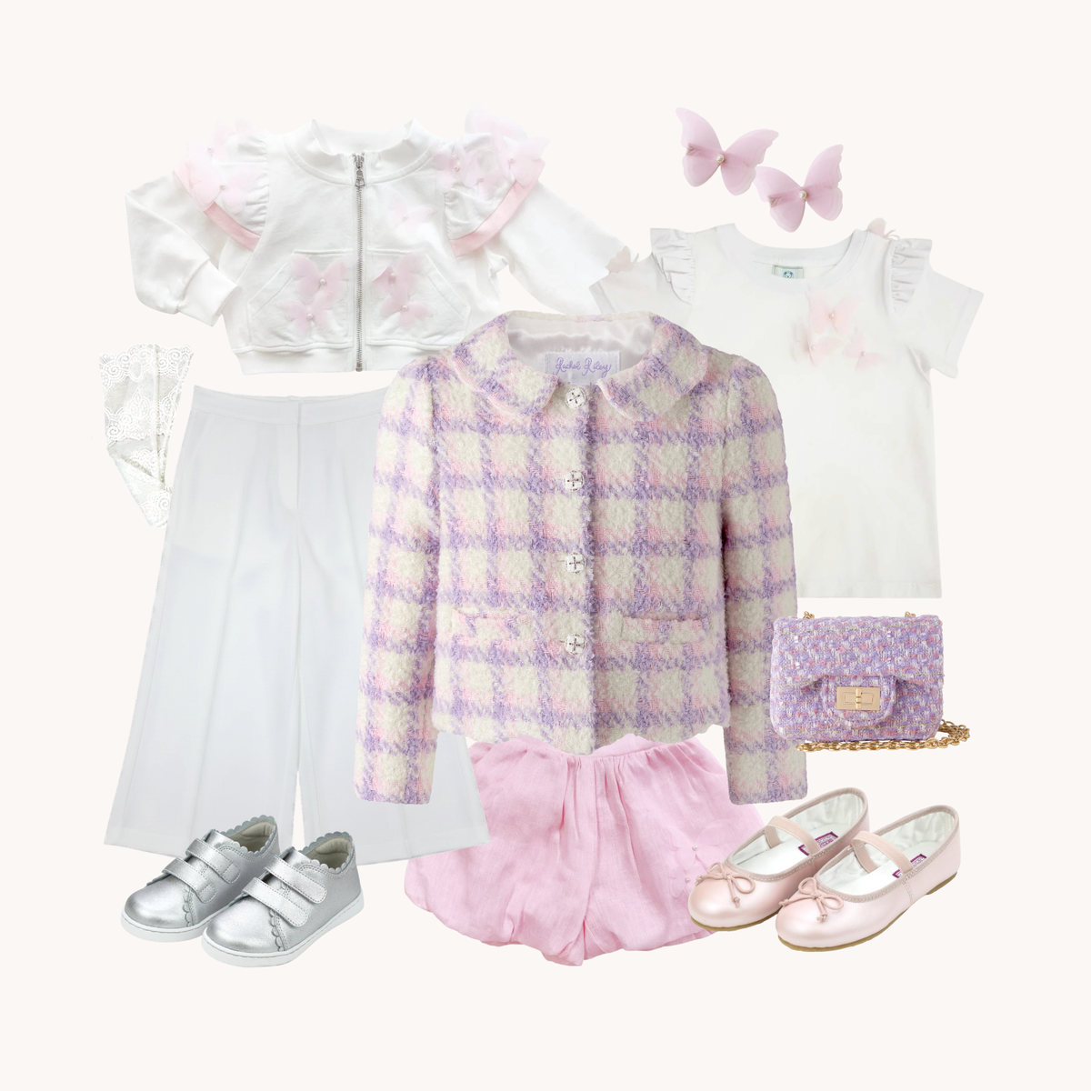 THE SAKURA BUTTERFLY | Girl Pink & Lavender Trousseau