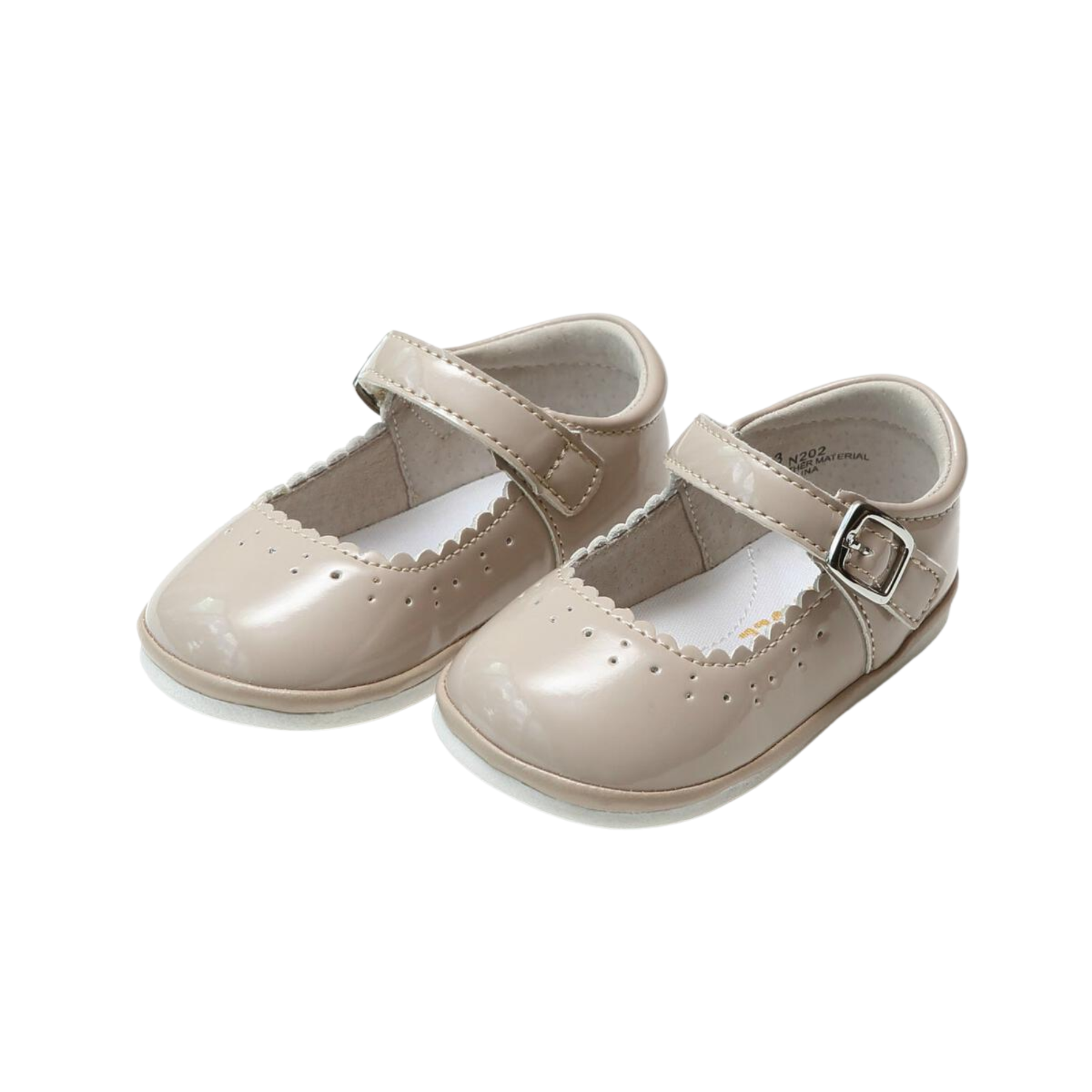SCARLETT SCALLOPED MARY JANE TAUPE PATENT | L'Amour