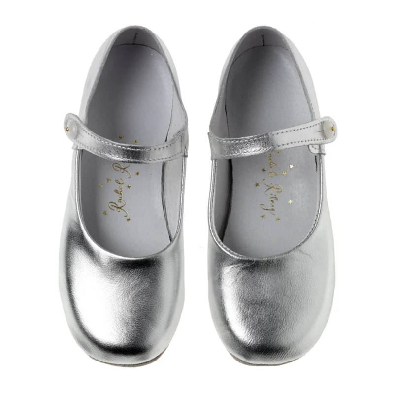 Silver Mary-Jane Slippers
