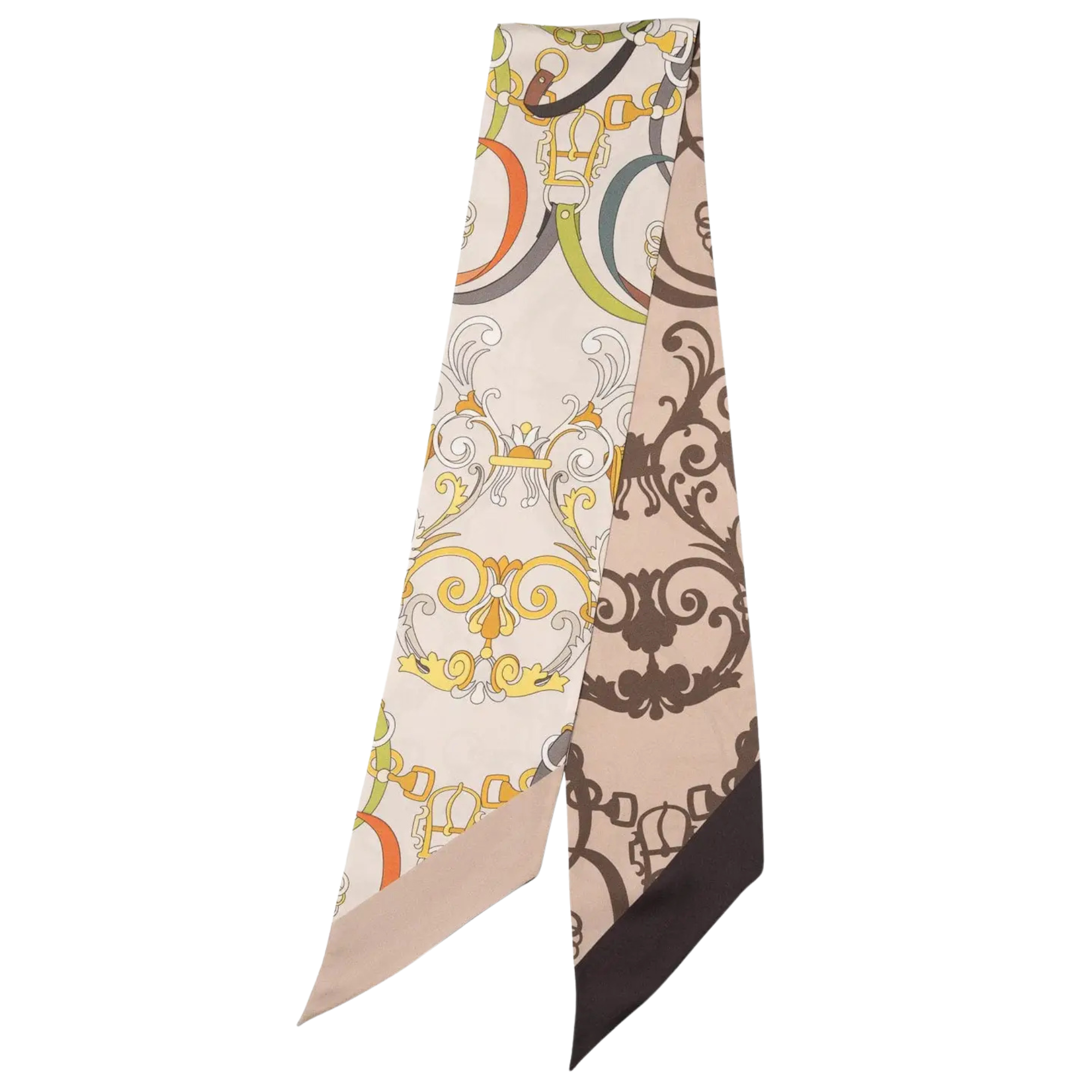 SILVIA SKINNY SILK SCARF CAFFE LATTE | N° 1 Woman