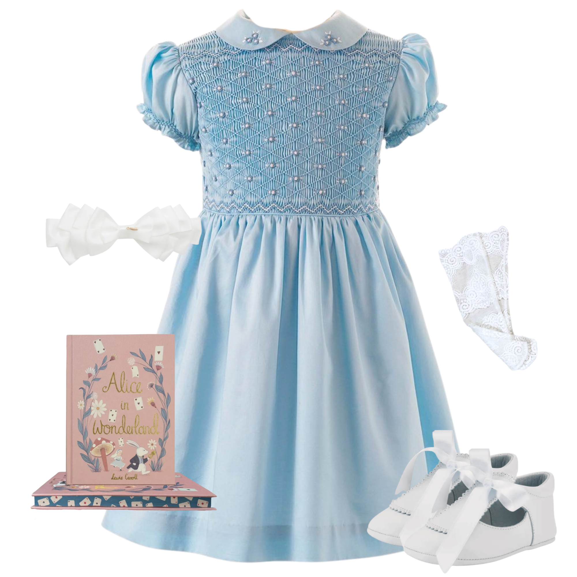 THROUGH THE LOOKING GLASS | Baby Girl Smocked Dress Ensemble | Nº 3 Baby & Child