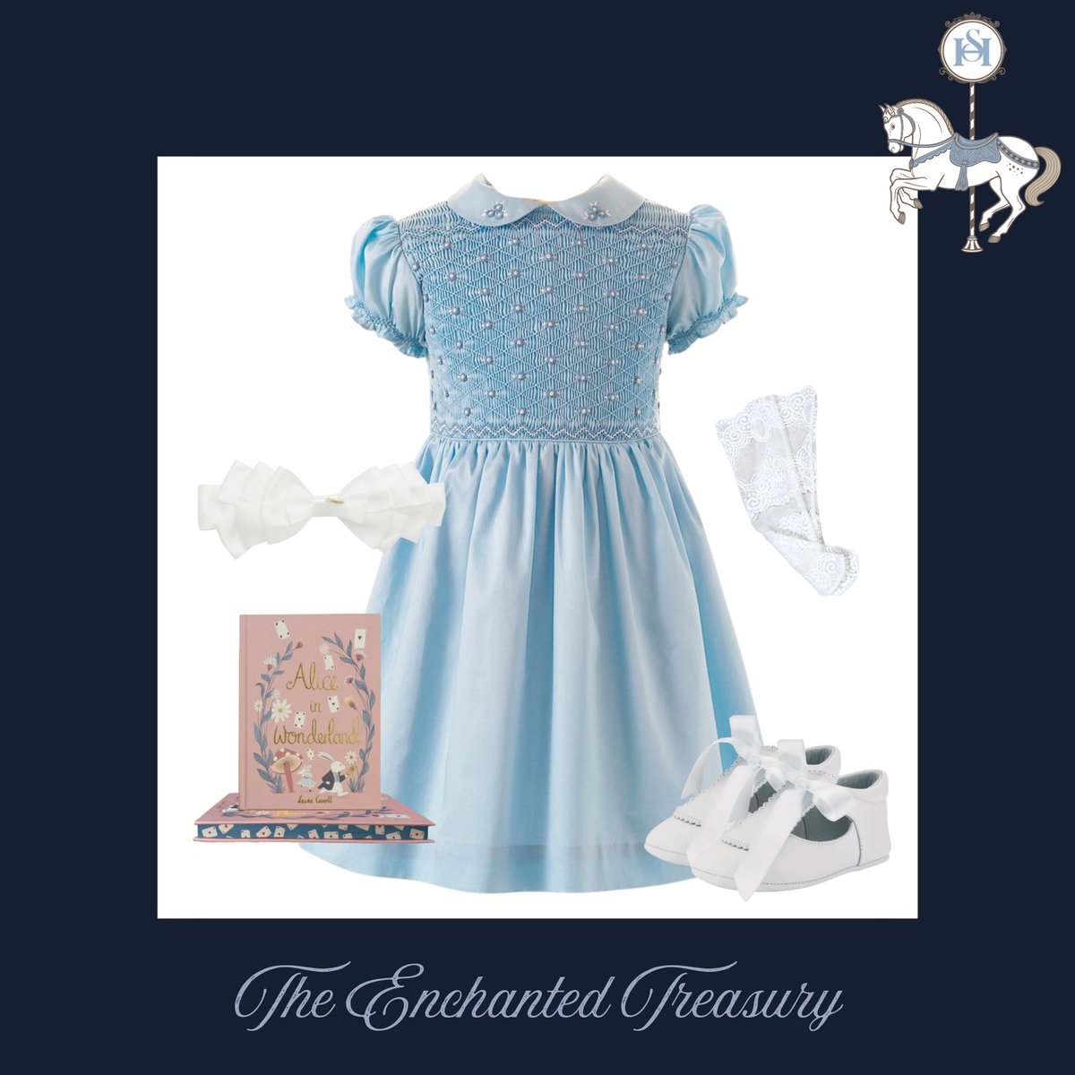 THROUGH THE LOOKING GLASS | Baby Girl Smocked Dress Ensemble | Nº 3 Baby & Child