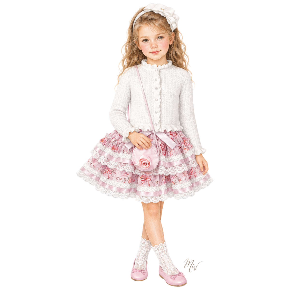 THE ROSE | Girl Crochet & Florals Ensemble