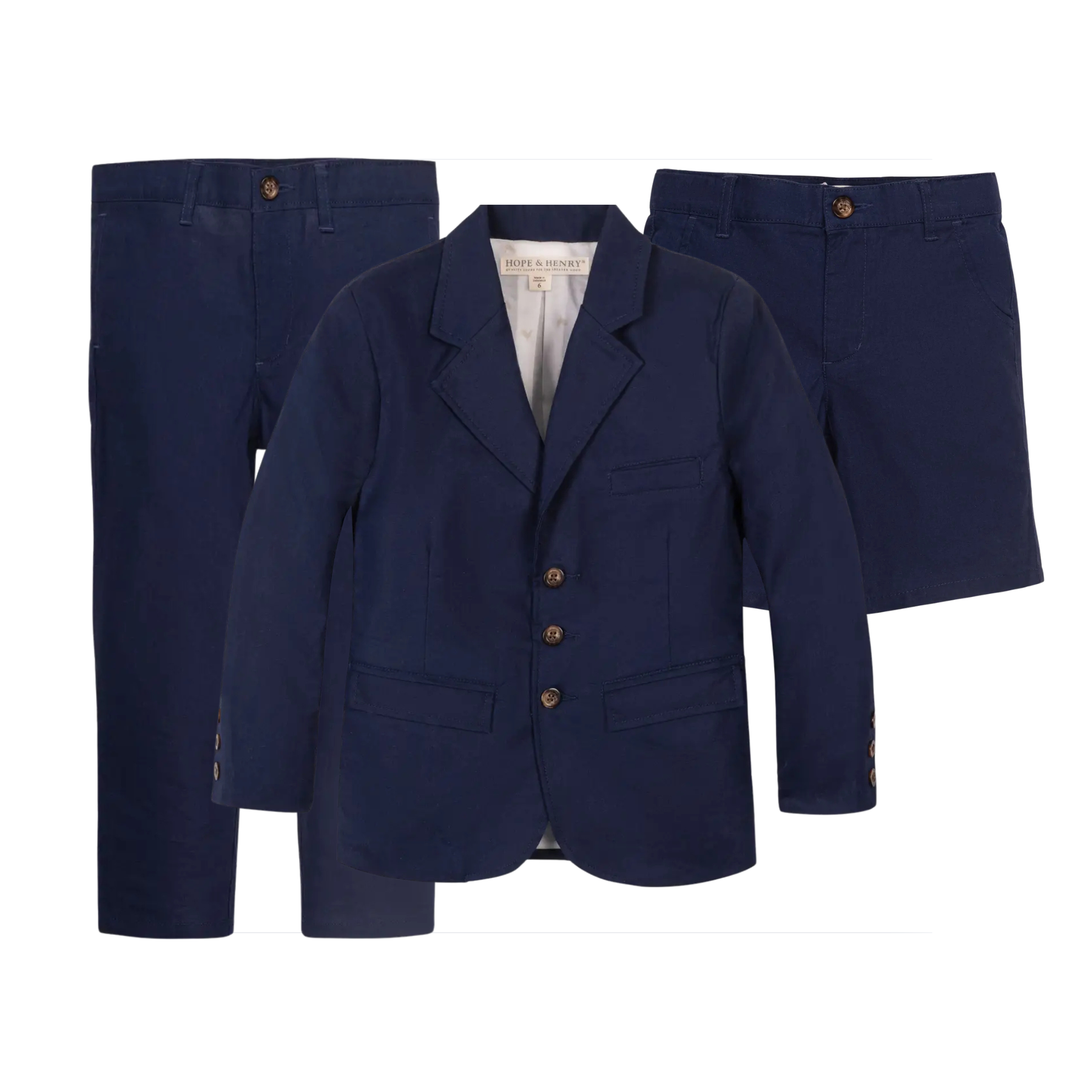 Navy Linen 3-Piece Suit | Hope & Henry
