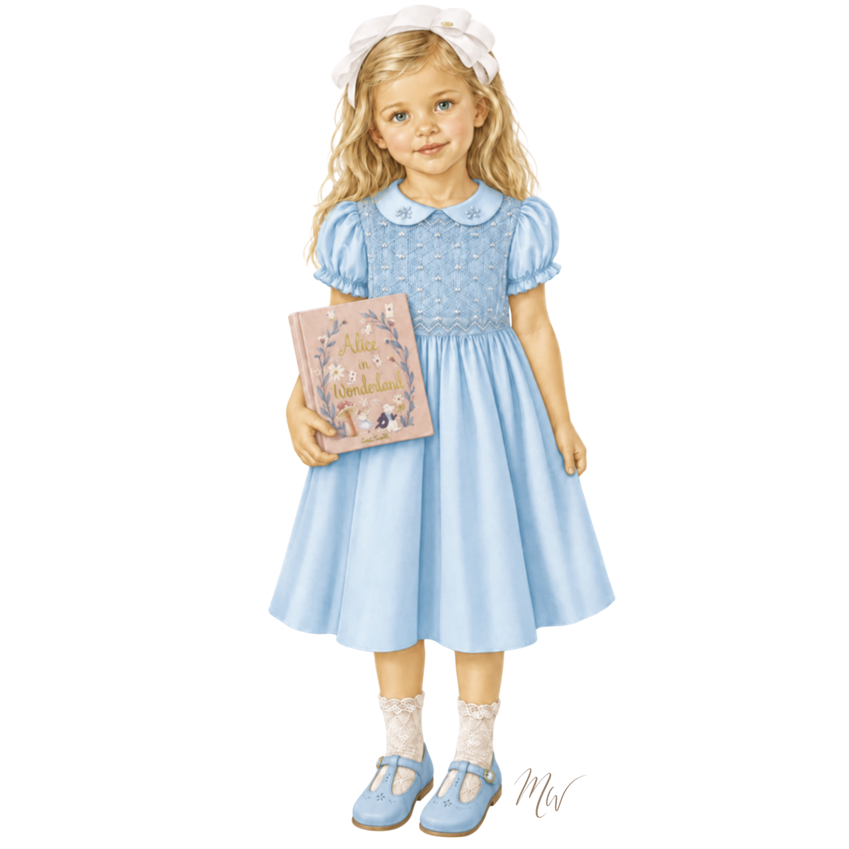 THROUGH THE LOOKING GLASS | Girl Smocked Dress Ensemble