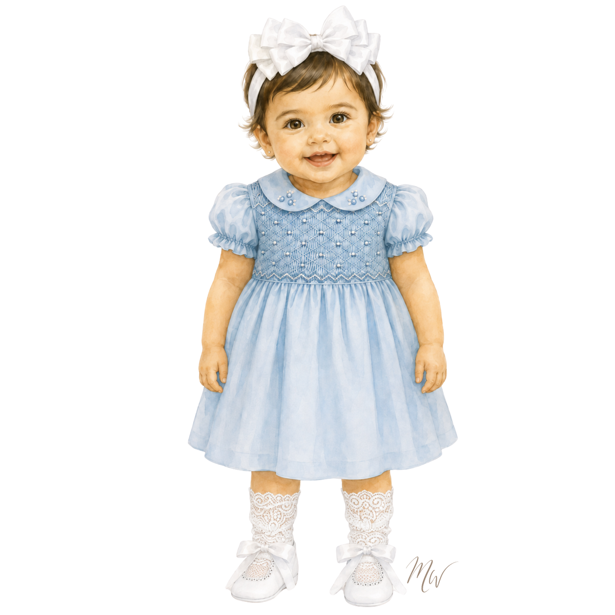 THROUGH THE LOOKING GLASS | Baby Girl Smocked Dress Ensemble | Nº 3 Baby & Child