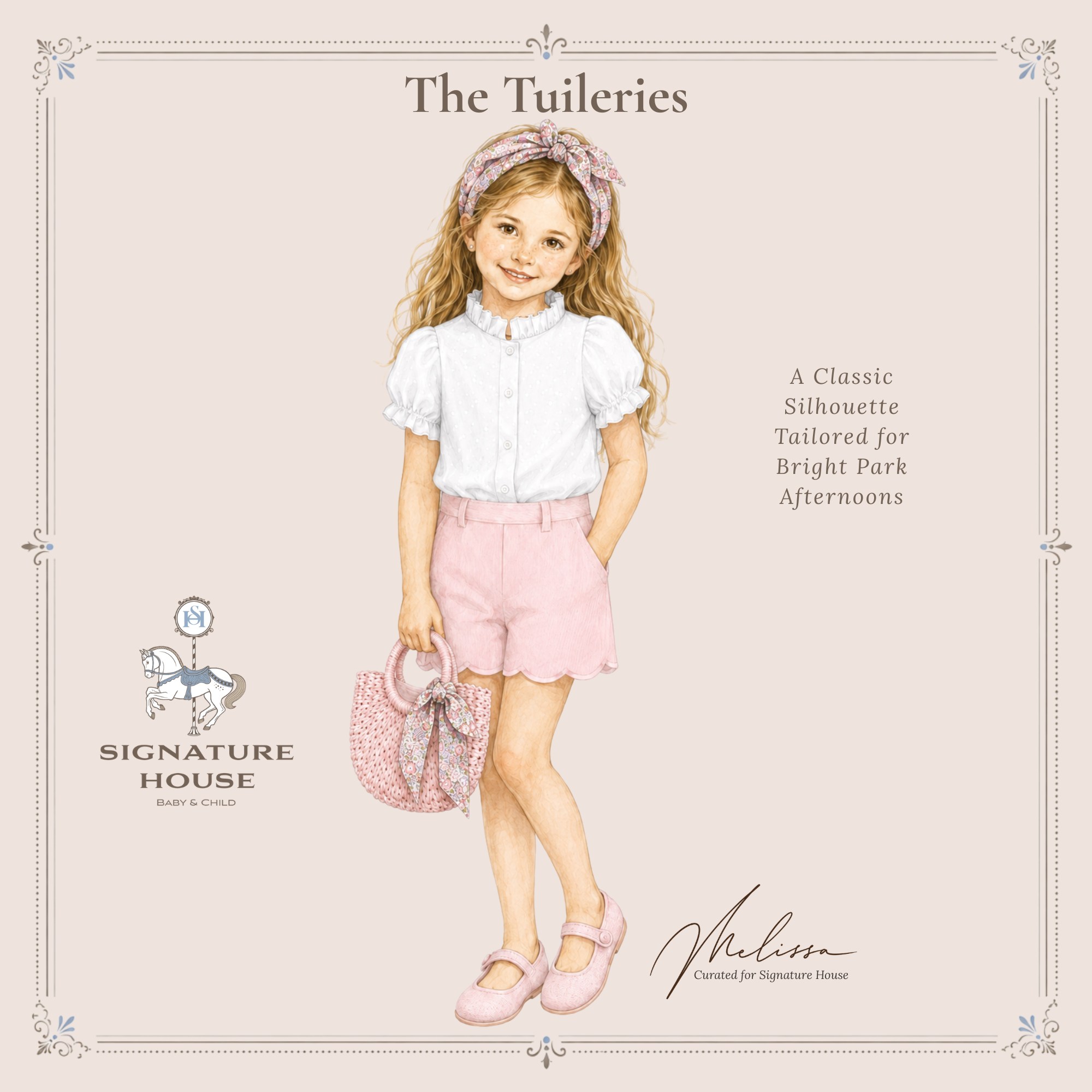 THE TUILERIES | Girl Shorts & Blouse Ensemble | Nº 3 Baby & Child