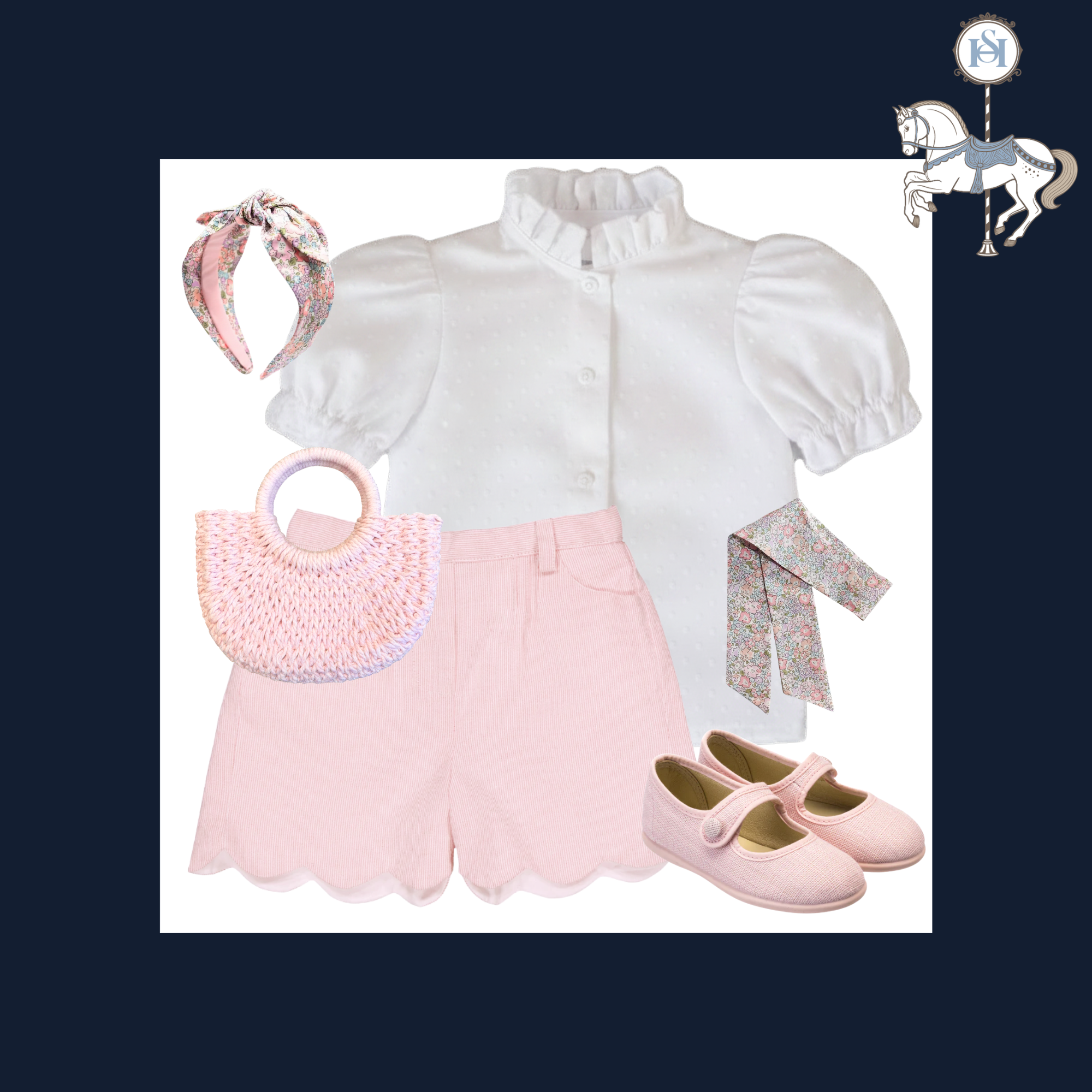 THE TUILERIES | Girl Shorts & Blouse Ensemble | Nº 3 Baby & Child