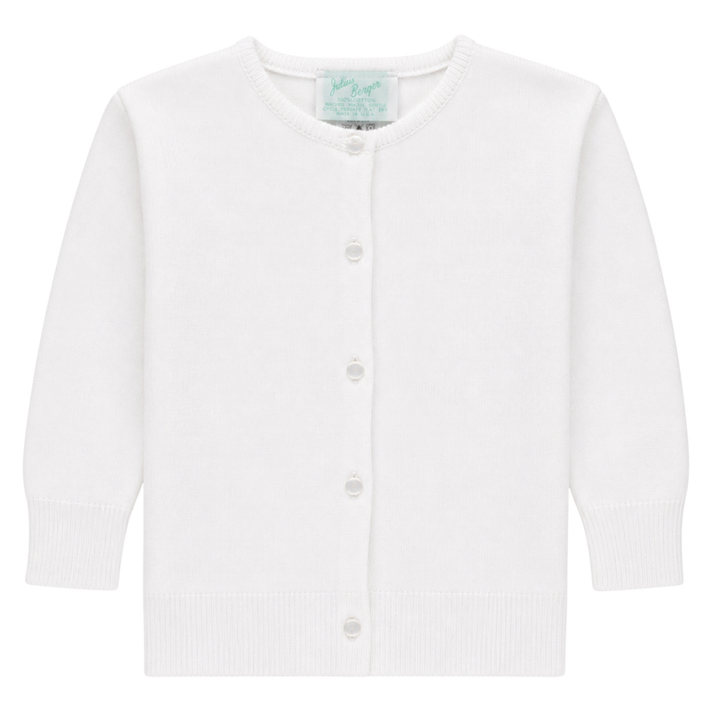 White Cotton Cashmere Cardigan