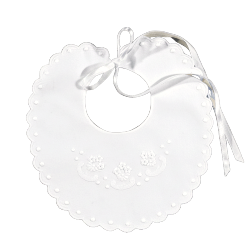 SCALLOPED SHADOW EMBROIDERY BIB