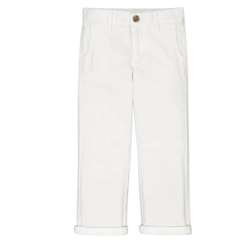 White Modern Fit Stretch Chinos