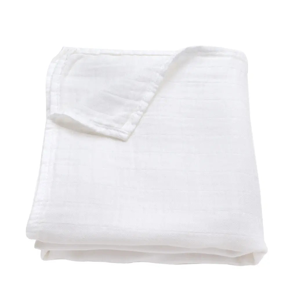 WHITE BAMBOO MUSLIN BLANKET | Ali + Oli