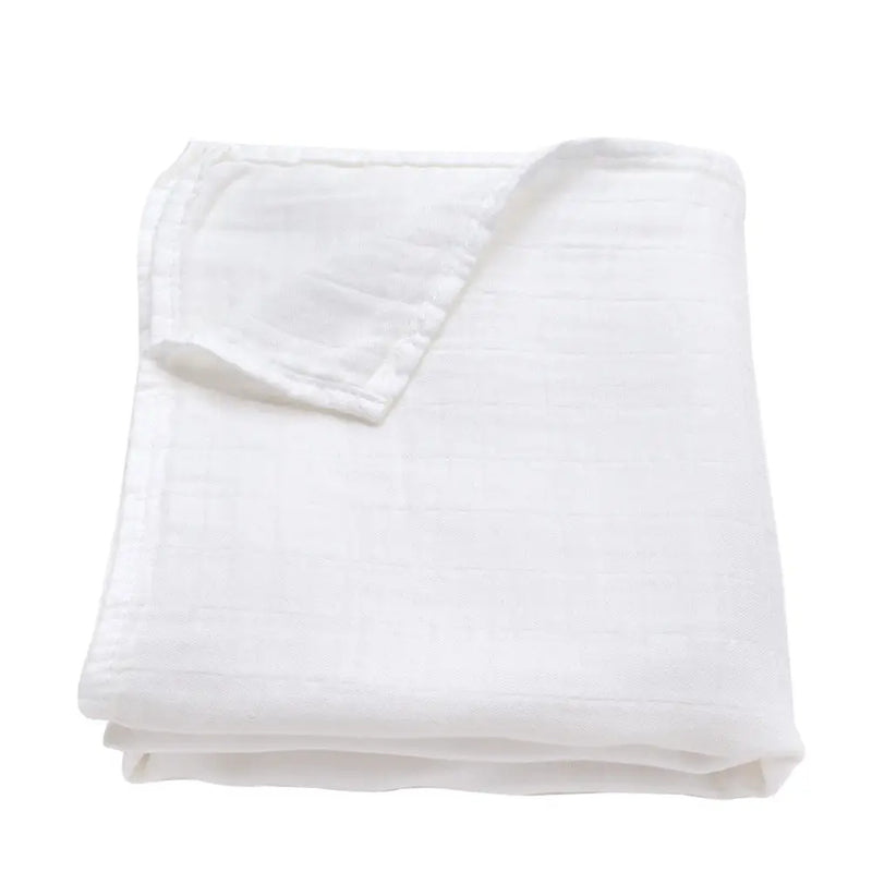 WHITE BAMBOO MUSLIN BLANKET