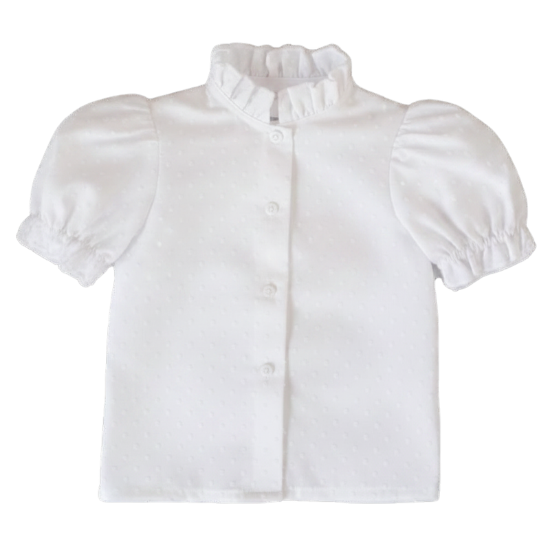 White Plumetis Blouse