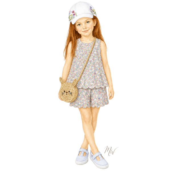 THE WILDFLOWER | Girl Scalloped Floral Ensemble | Nº 3 Baby & Child