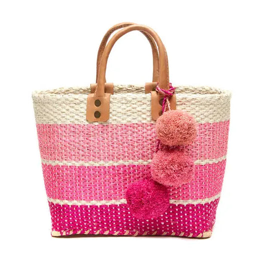 Pink Petite Woven Tote