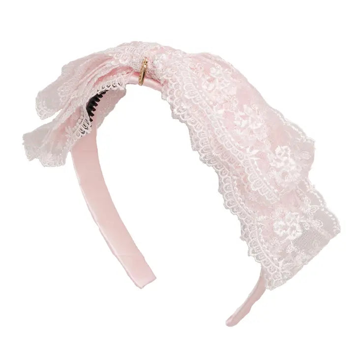 Pink Lace Headband Wrap