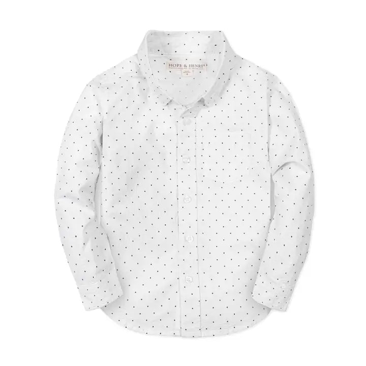 White Dot Seersucker Shirt