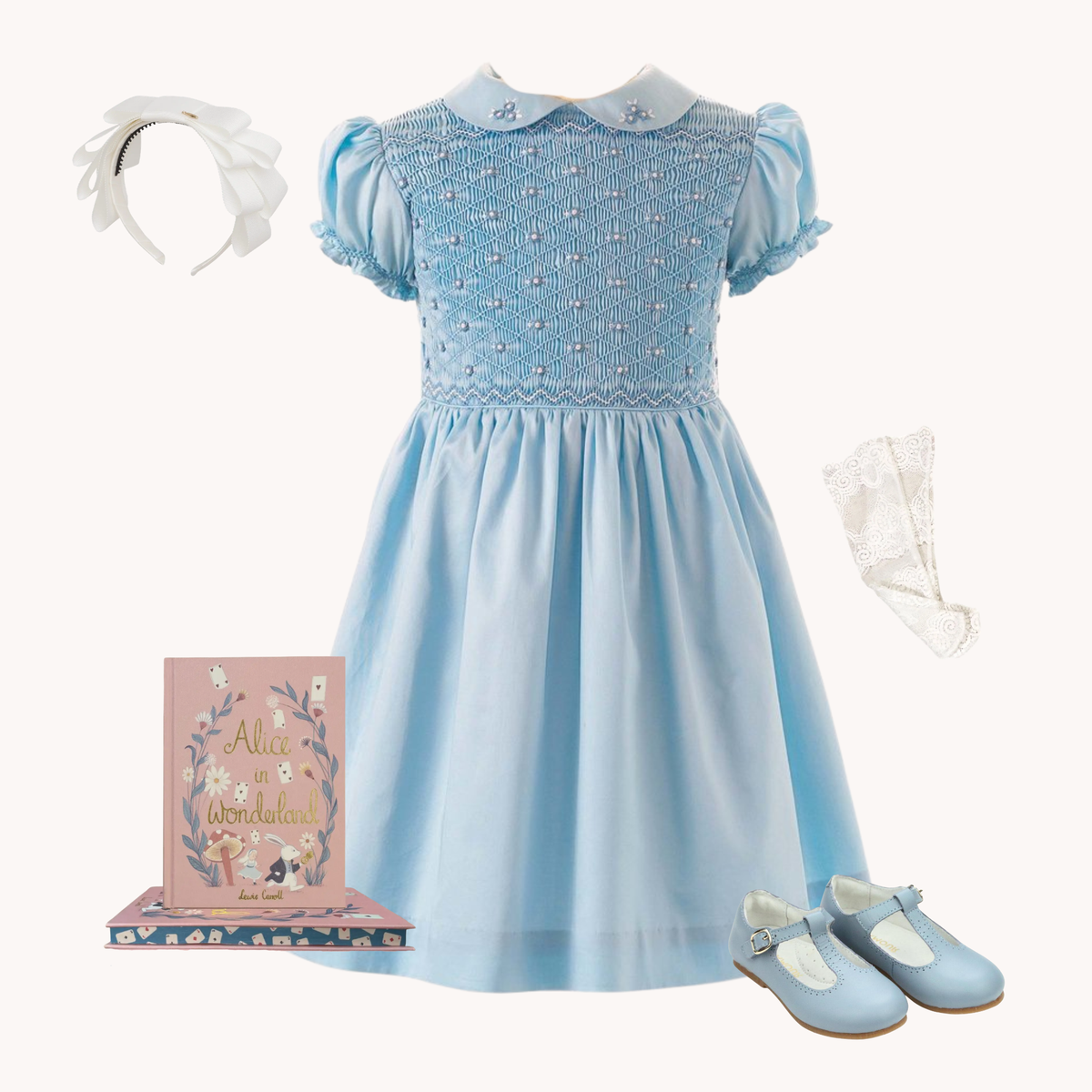 THROUGH THE LOOKING GLASS | Girl Smocked Dress Ensemble